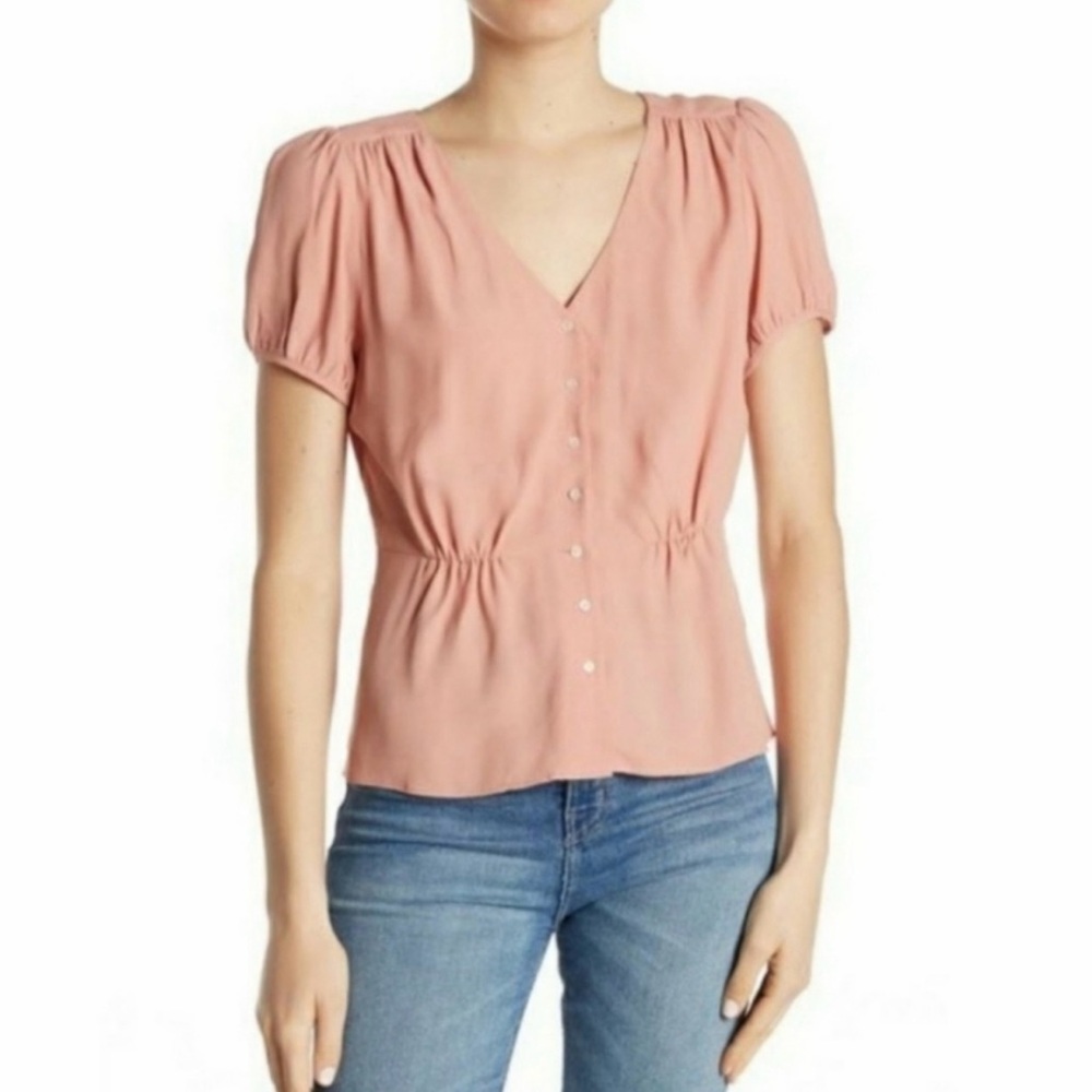 J. Crew Short Sleeve Button Peplum Blouse
Size XXL